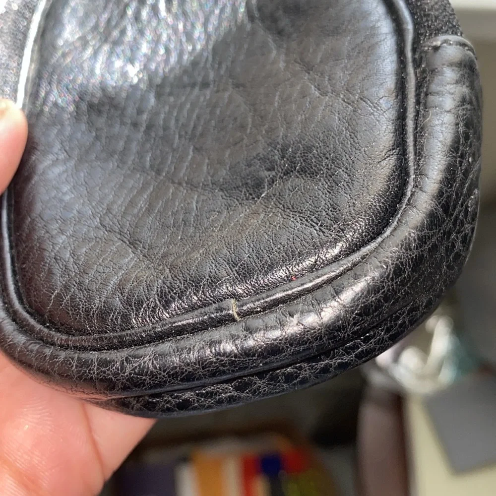 Black Chrome Hearts leather wallet